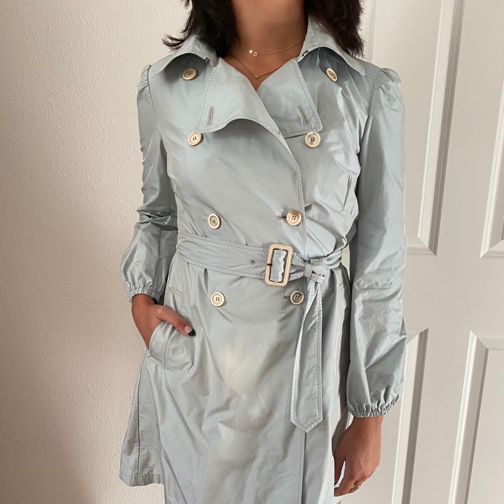 Prada Raincoat pale icy blue